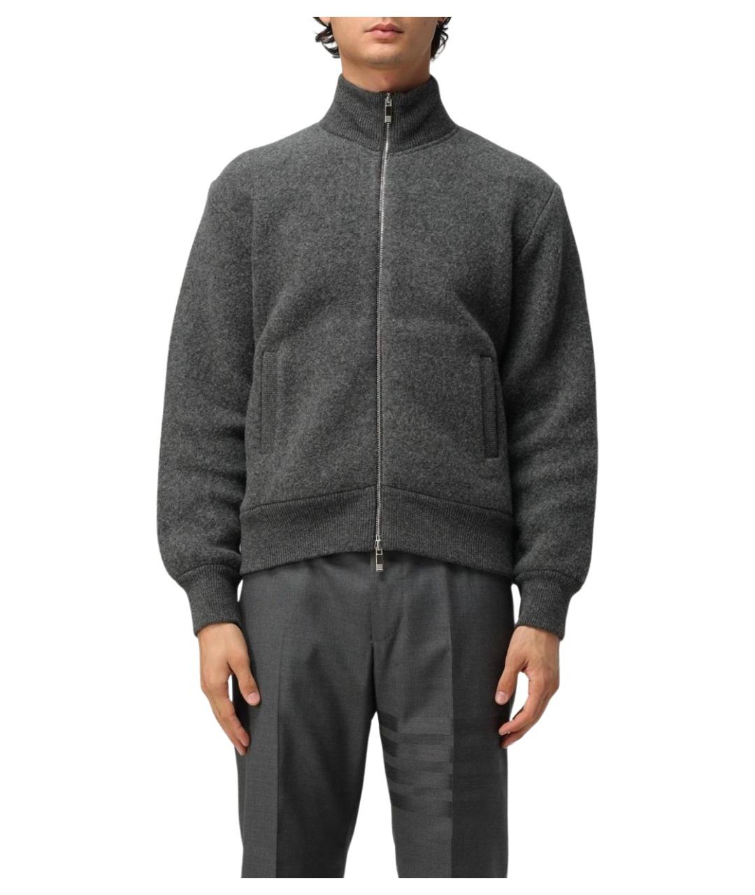 THOM BROWNE Серая шерстяная куртка, фото 1