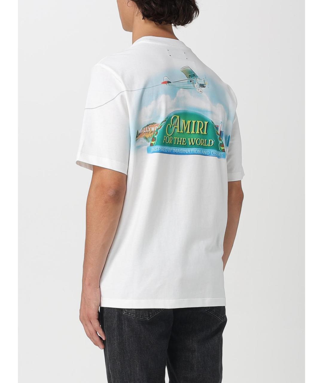 AMIRI Бежевая хлопковая футболка, фото 3