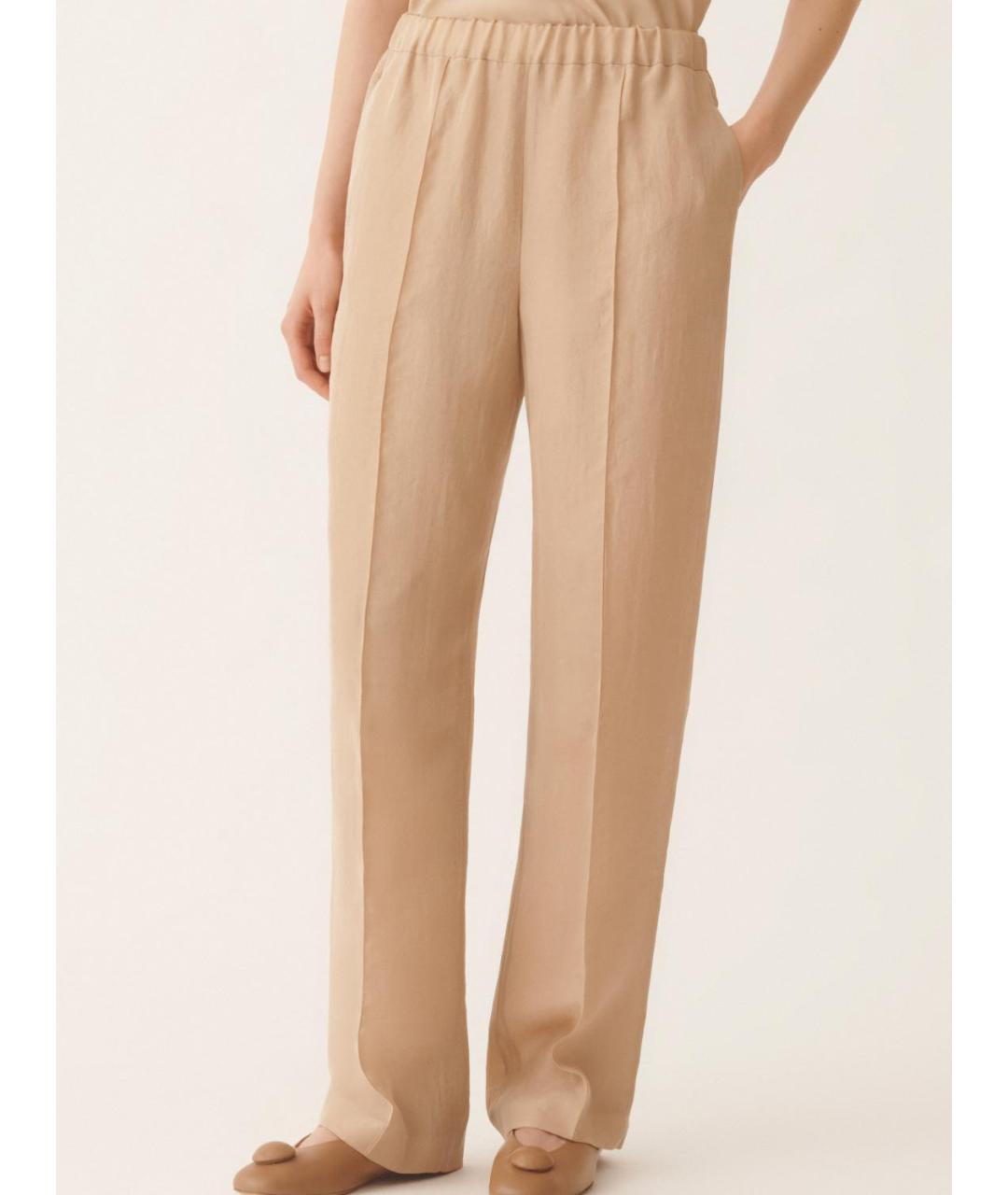 FABIANA FILIPPI Бежевые прямые брюки, фото 3