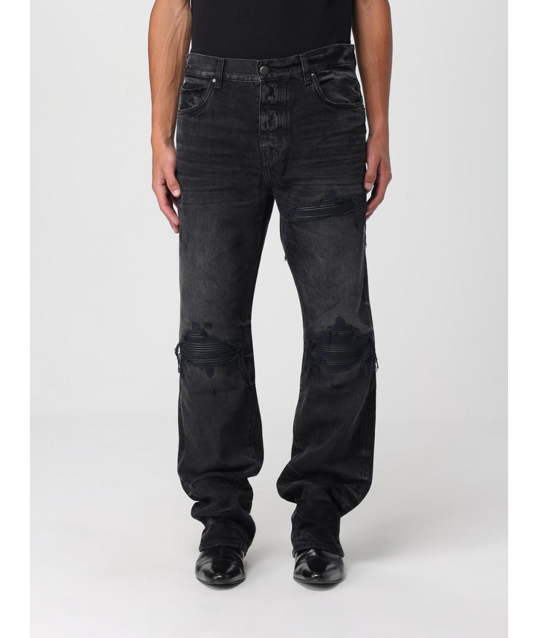 AMIRI Черные хлопковые прямые джинсы, фото 6