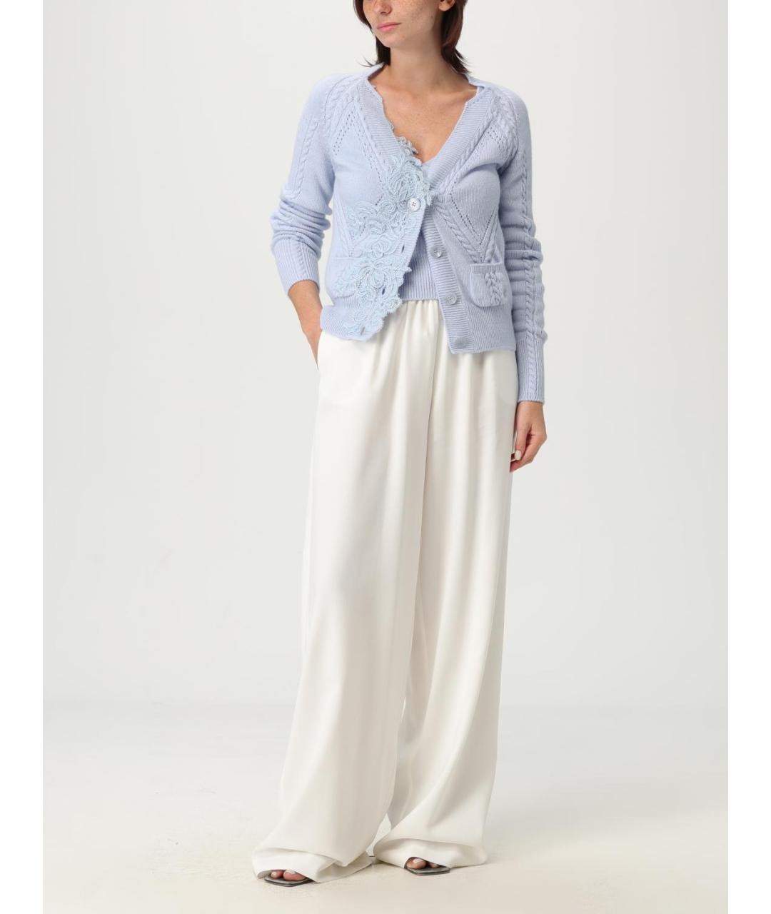 ERMANNO SCERVINO Белые вискозные брюки широкие, фото 2