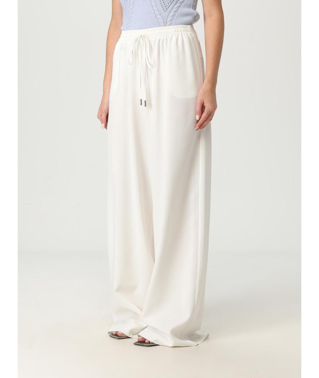 ERMANNO SCERVINO Белые вискозные брюки широкие, фото 4