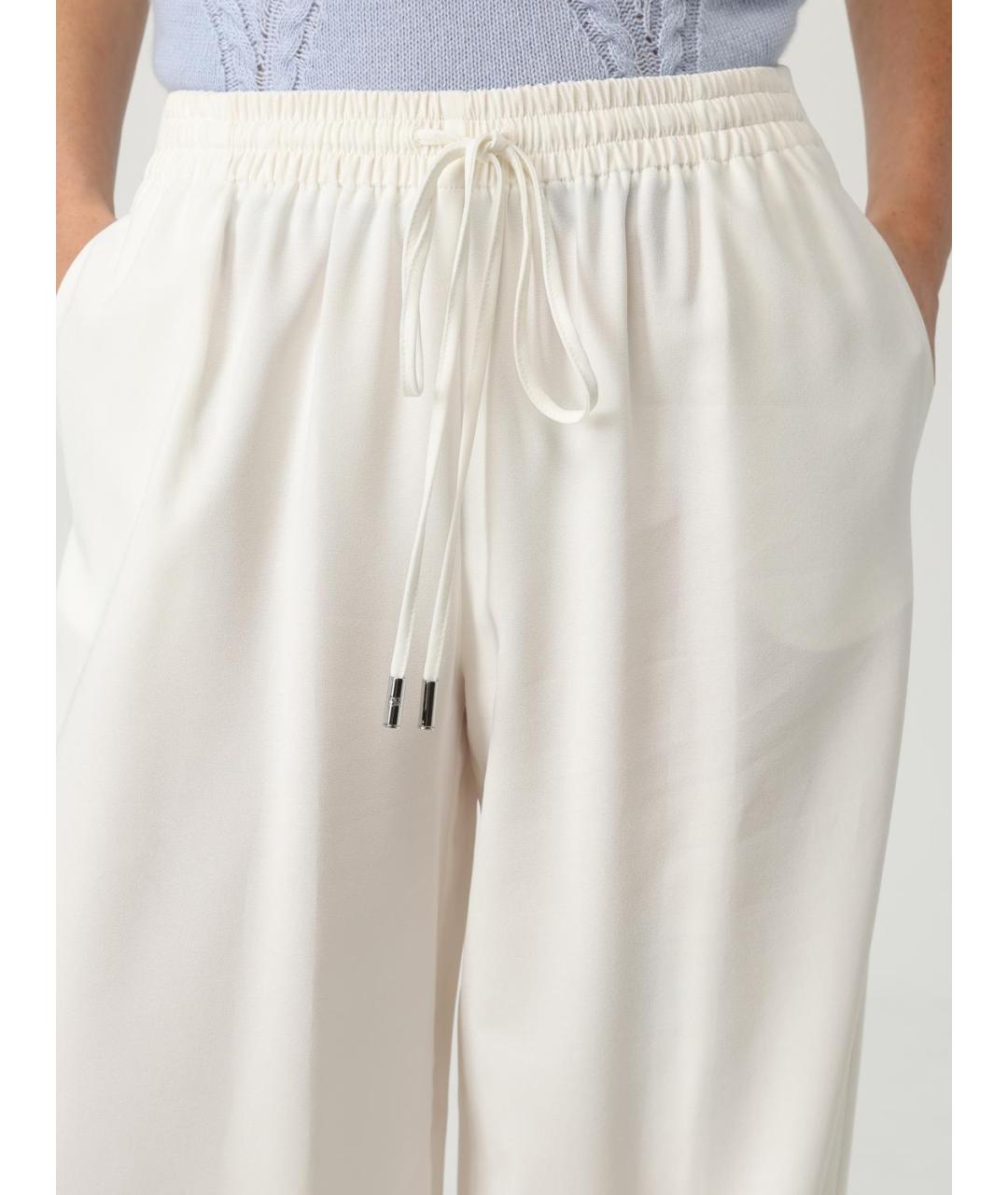 ERMANNO SCERVINO Белые вискозные брюки широкие, фото 5