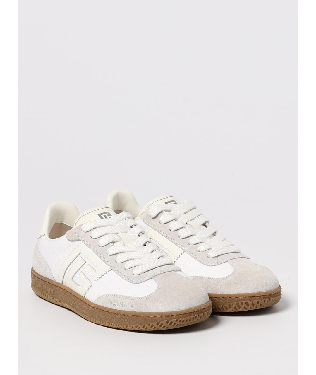 BALMAIN Белые кожаные кеды, фото 2