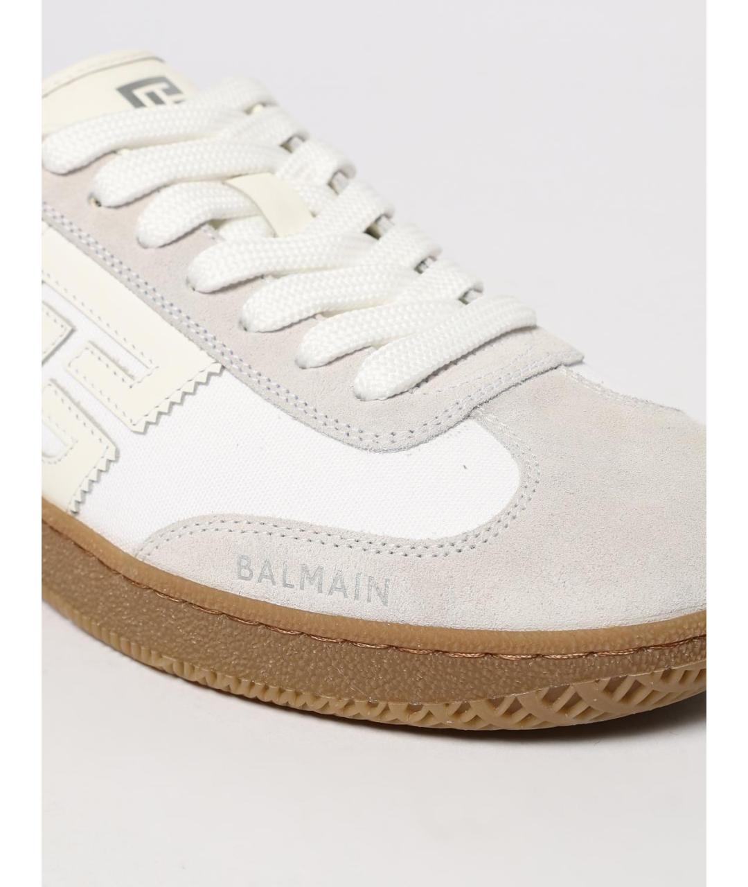 BALMAIN Белые кожаные кеды, фото 4