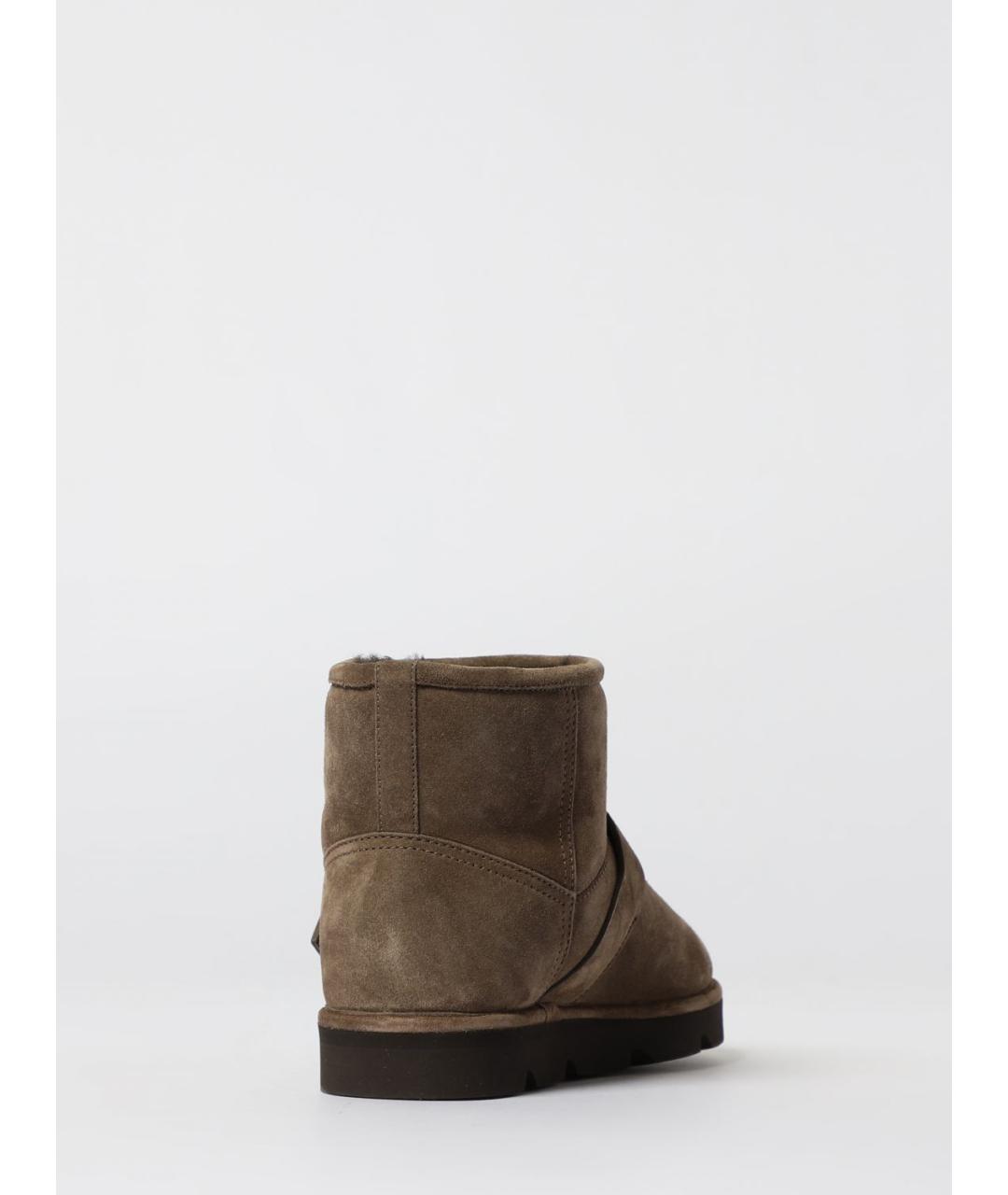 BRUNELLO CUCINELLI Коричневые замшевые ботинки, фото 3