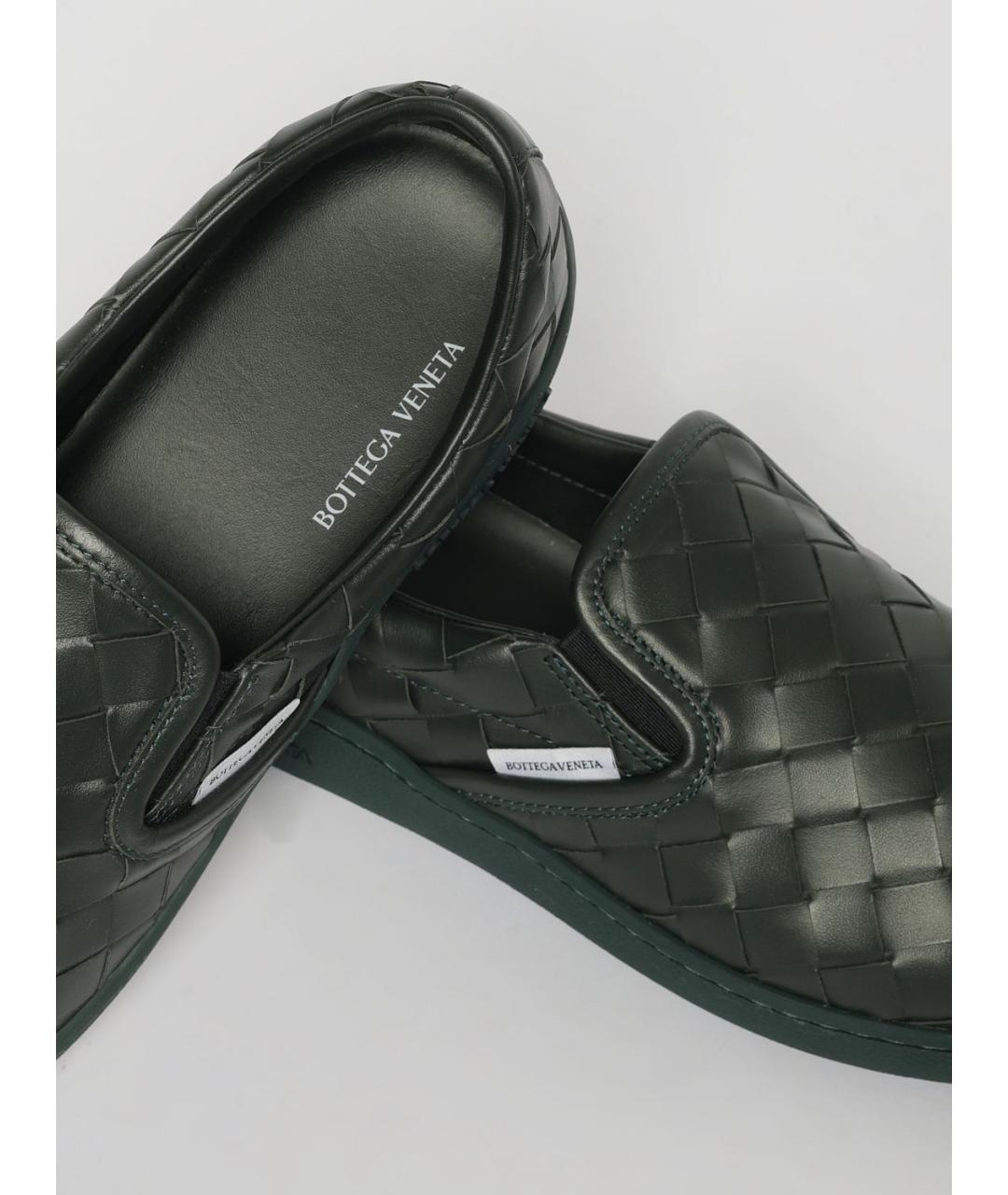 BOTTEGA VENETA Черные кожаные слипоны, фото 4