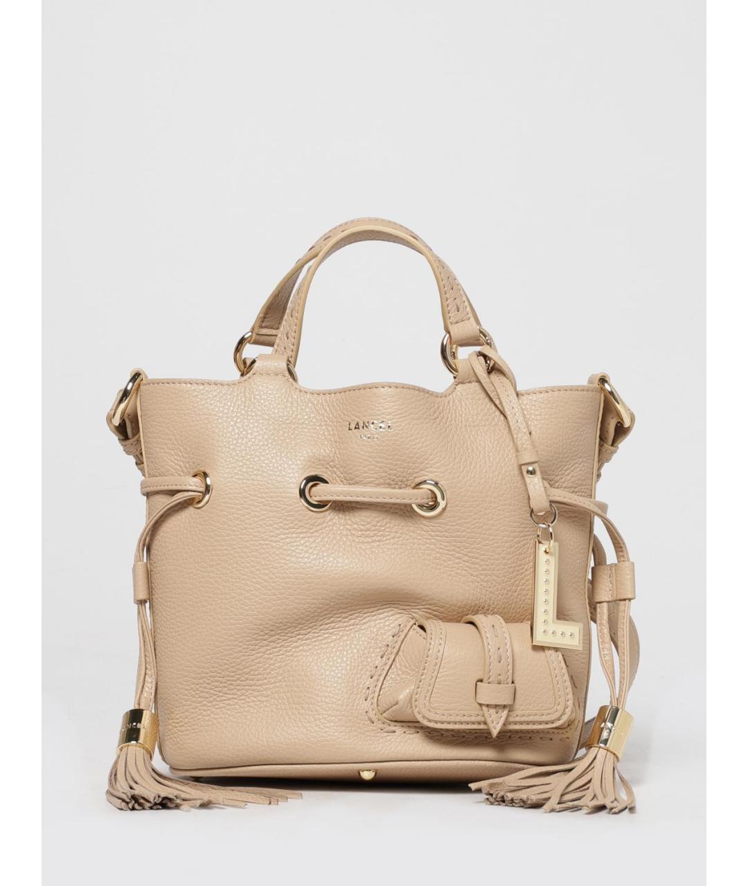 LANCEL Бежевая кожаная сумка тоут, фото 4