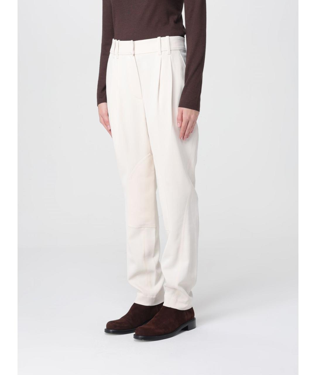 BRUNELLO CUCINELLI Бежевые прямые брюки, фото 4