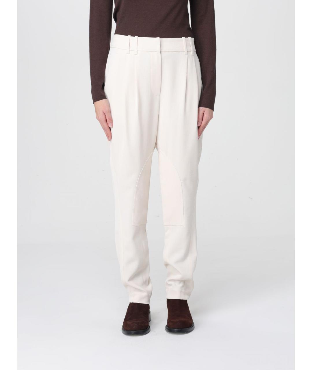 BRUNELLO CUCINELLI Бежевые прямые брюки, фото 6
