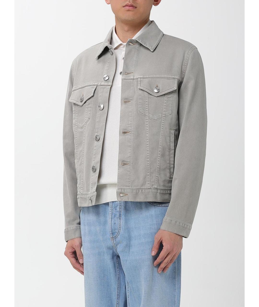 BRUNELLO CUCINELLI Серая хлопковая куртка, фото 5