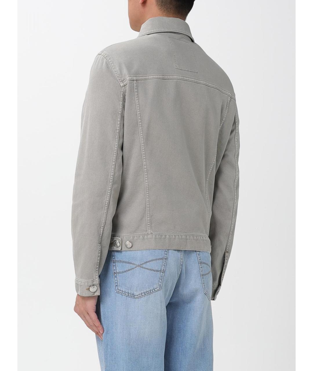 BRUNELLO CUCINELLI Серая хлопковая куртка, фото 4