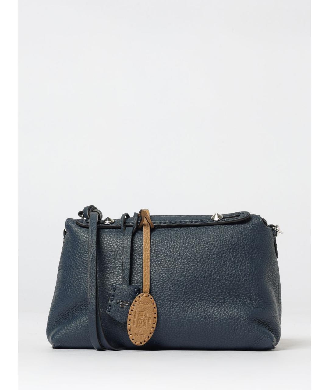 FENDI Синяя кожаная сумка через плечо, фото 6