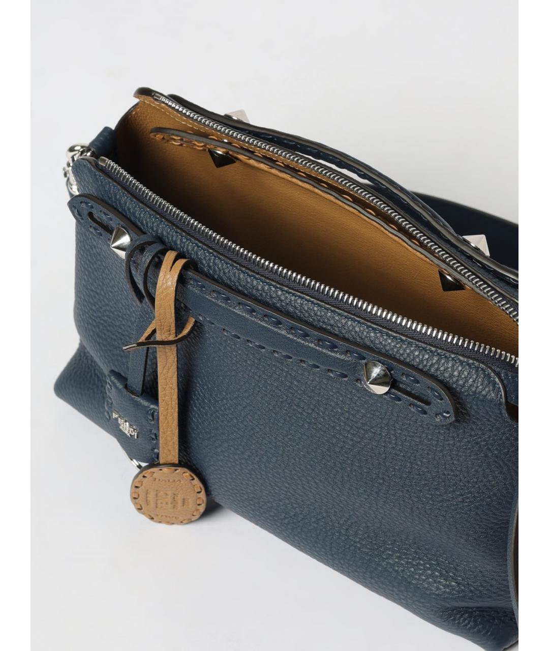 FENDI Синяя кожаная сумка через плечо, фото 5