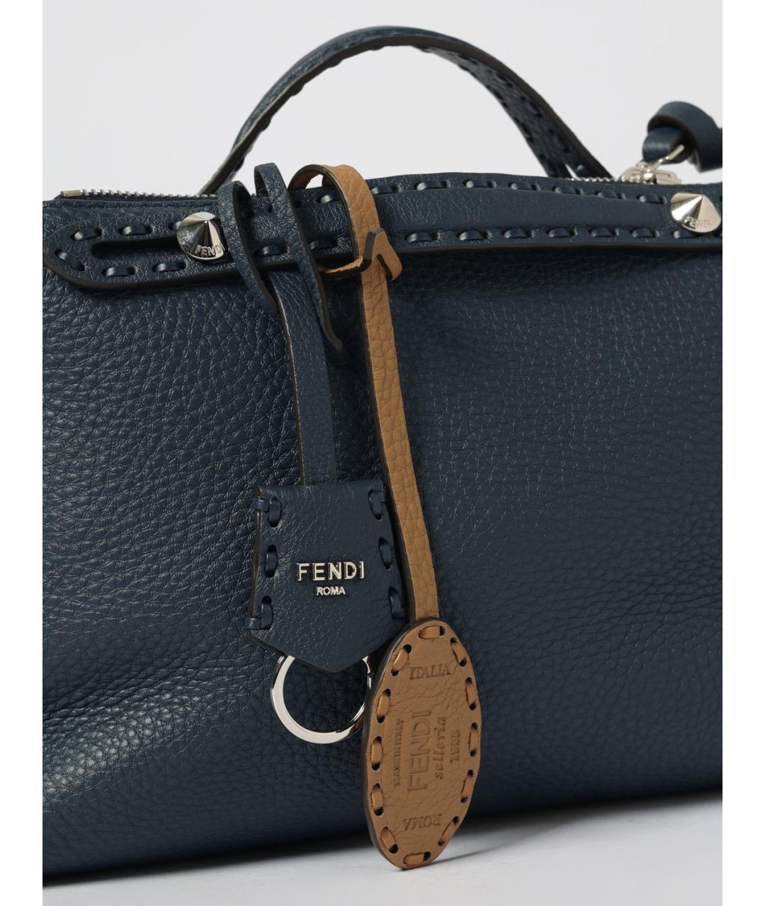 FENDI Синяя кожаная сумка через плечо, фото 4