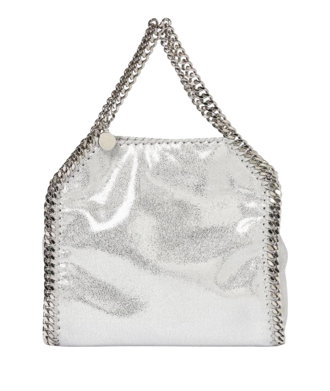 STELLA MCCARTNEY Серебряная сумка тоут из лакированной кожи, фото 1