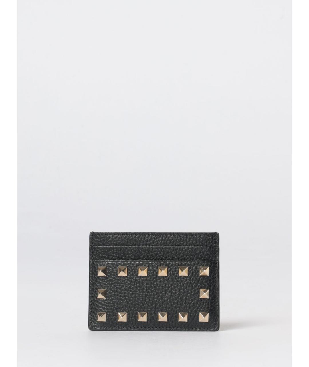 VALENTINO Черный кожаный кардхолдер, фото 3