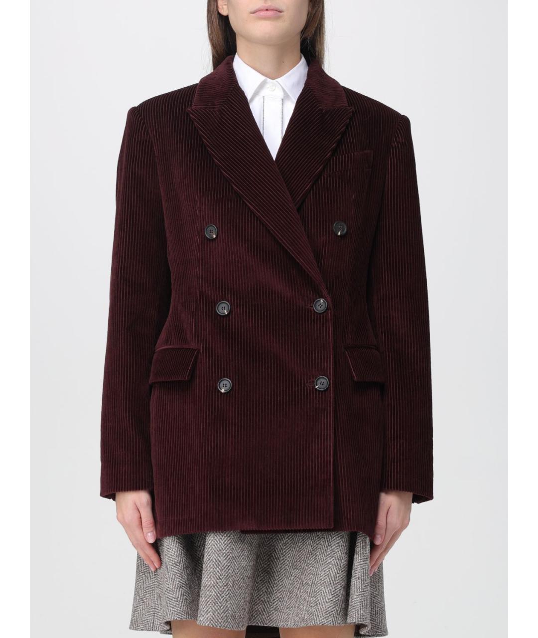 BRUNELLO CUCINELLI Бордовая хлопковая куртка, фото 2