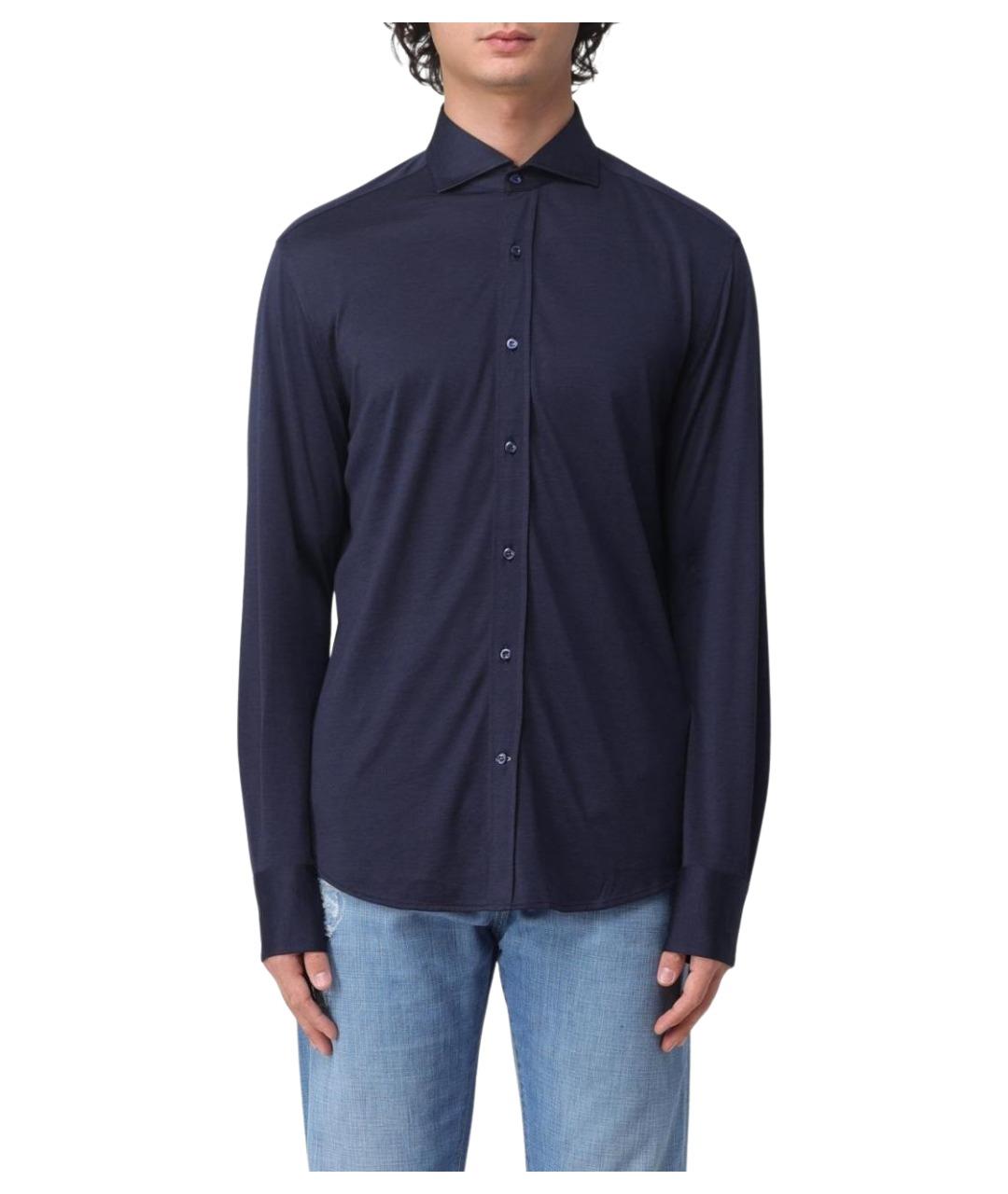 BRUNELLO CUCINELLI Синяя кэжуал рубашка, фото 1