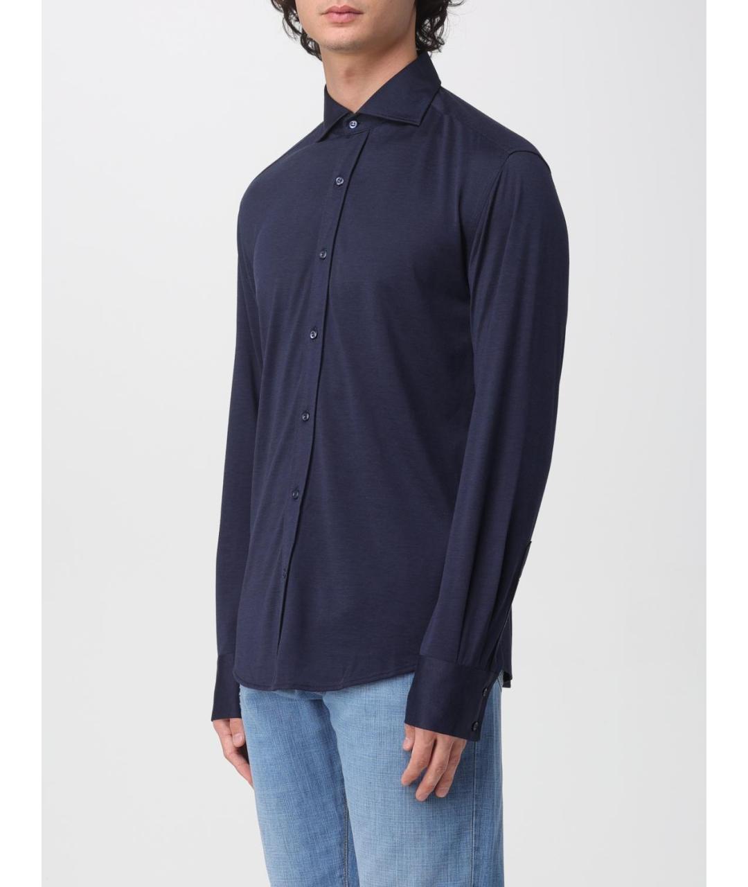 BRUNELLO CUCINELLI Синяя кэжуал рубашка, фото 4