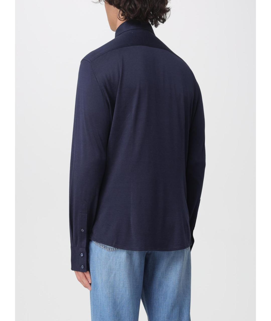 BRUNELLO CUCINELLI Синяя кэжуал рубашка, фото 3