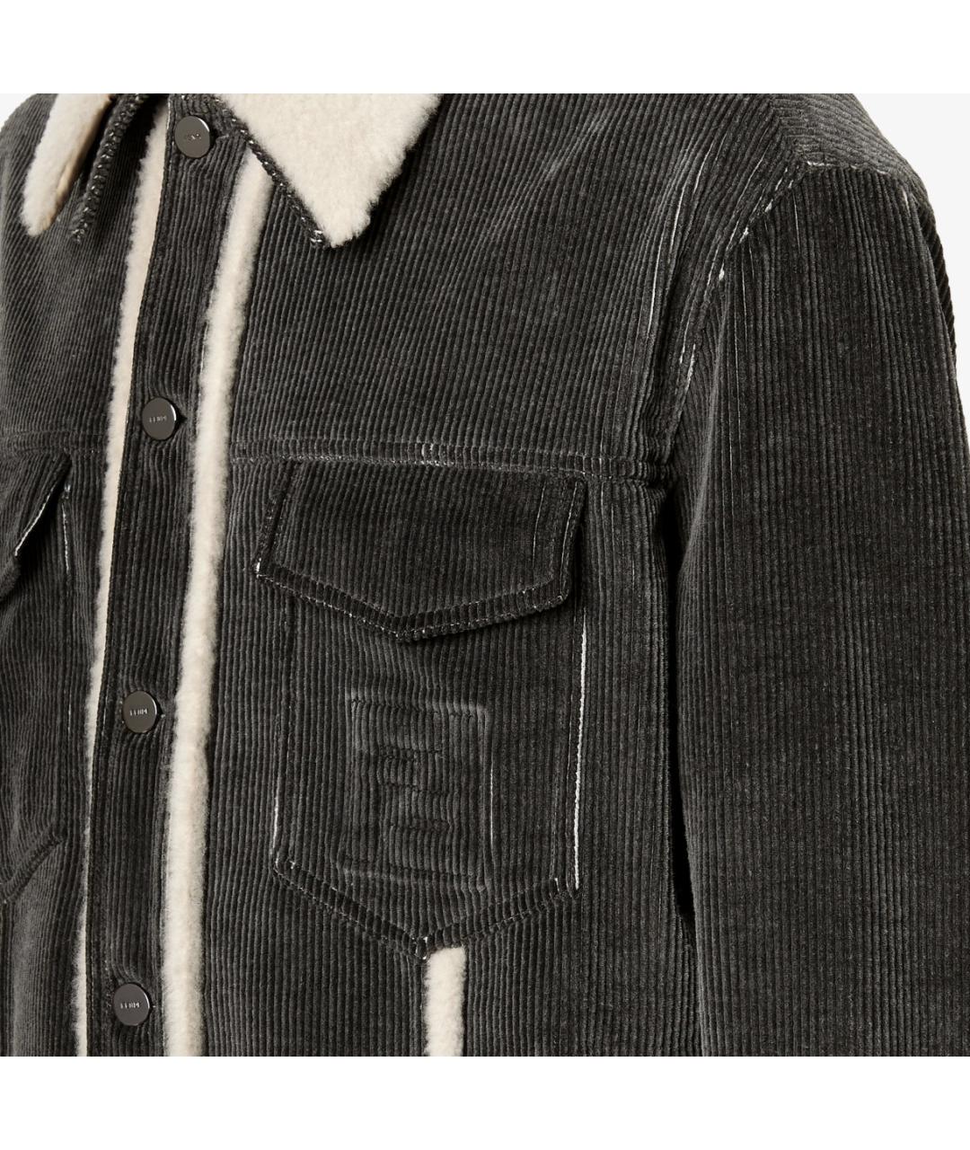 FENDI Антрацитовая хлопковая куртка, фото 4