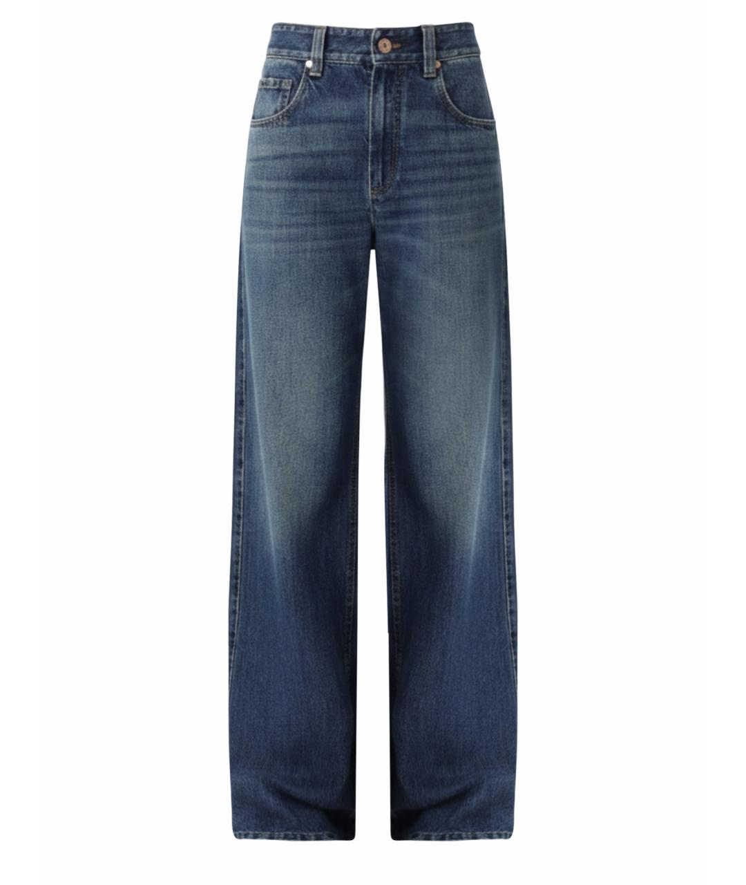 BRUNELLO CUCINELLI Синие прямые джинсы, фото 1