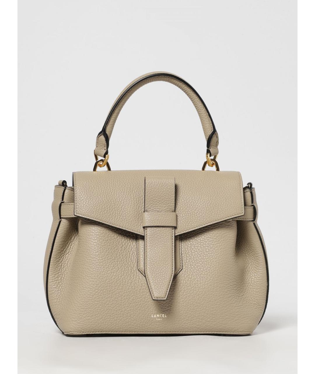 LANCEL Серая кожаная сумка тоут, фото 4