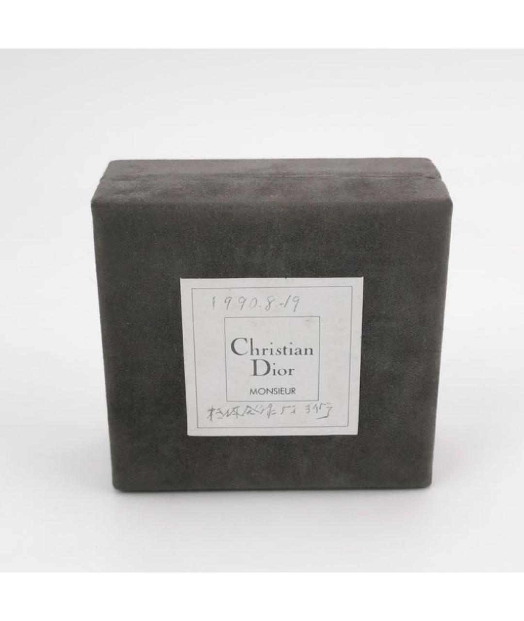 CHRISTIAN DIOR Черные металлические запонки, фото 3