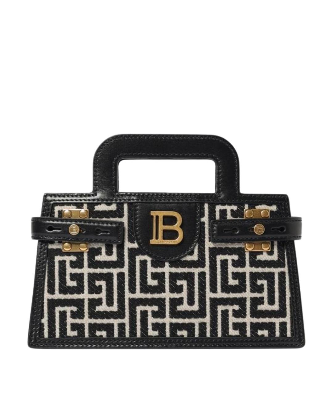 BALMAIN Черная хлопковая сумка с короткими ручками, фото 1