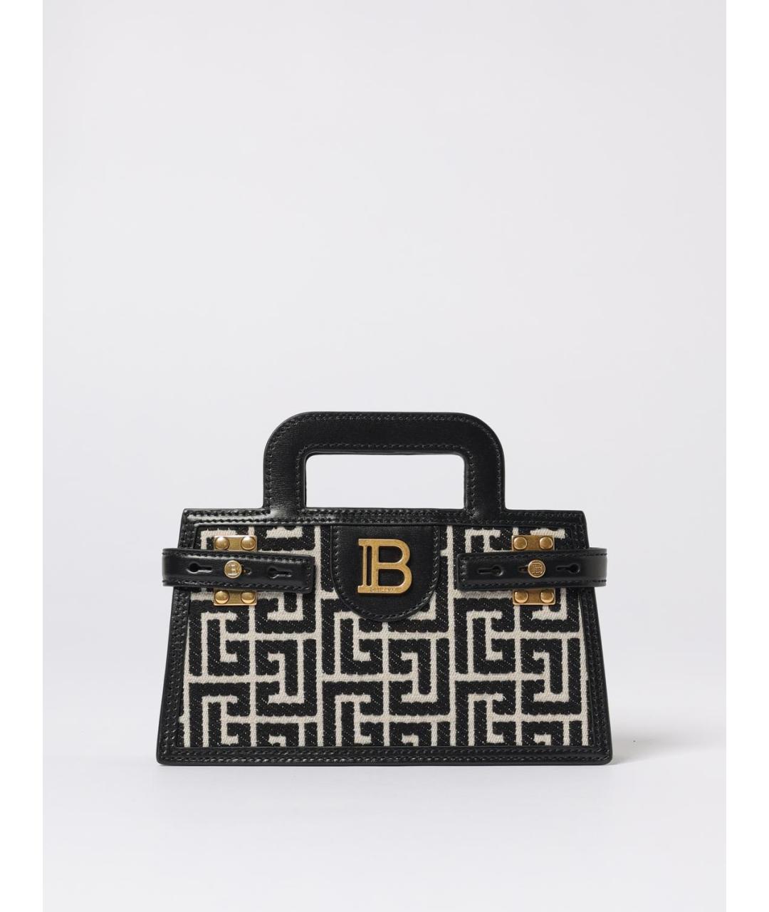 BALMAIN Черная хлопковая сумка с короткими ручками, фото 5