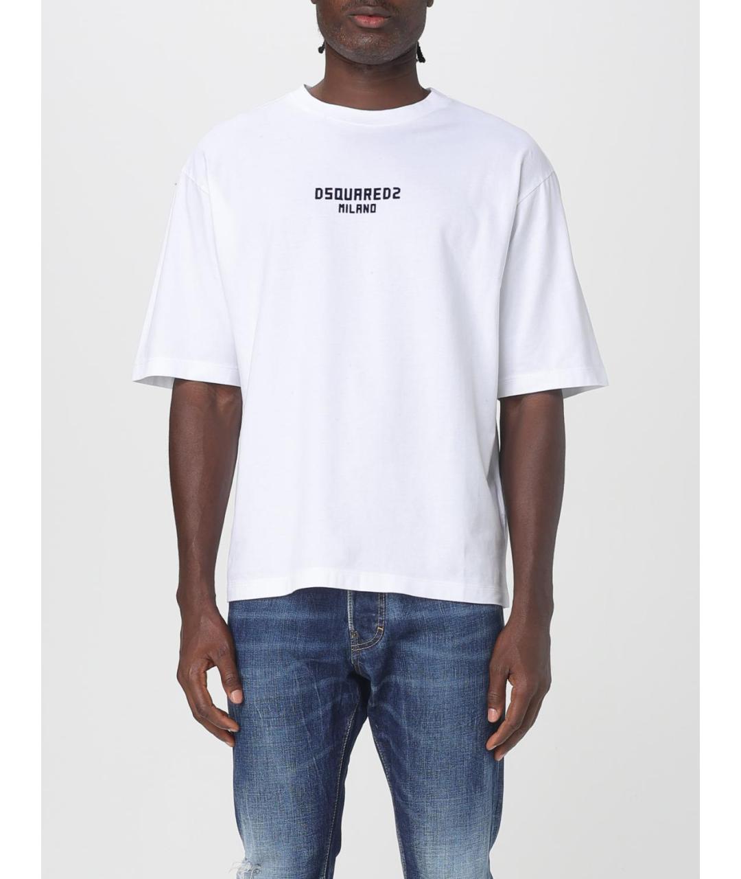 DSQUARED2 Белая хлопковая футболка, фото 4