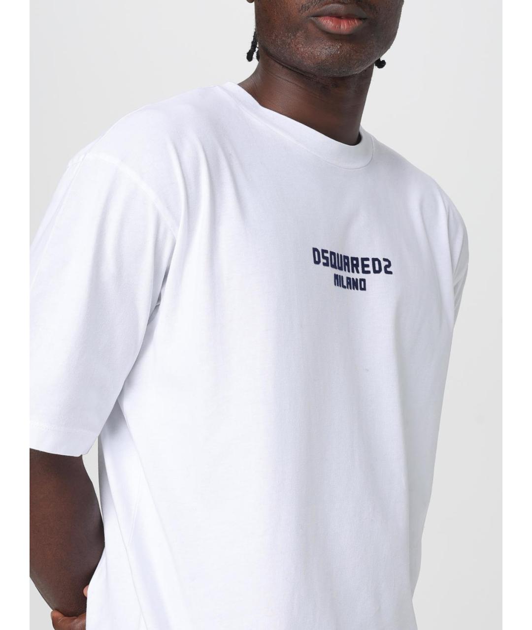 DSQUARED2 Белая хлопковая футболка, фото 3