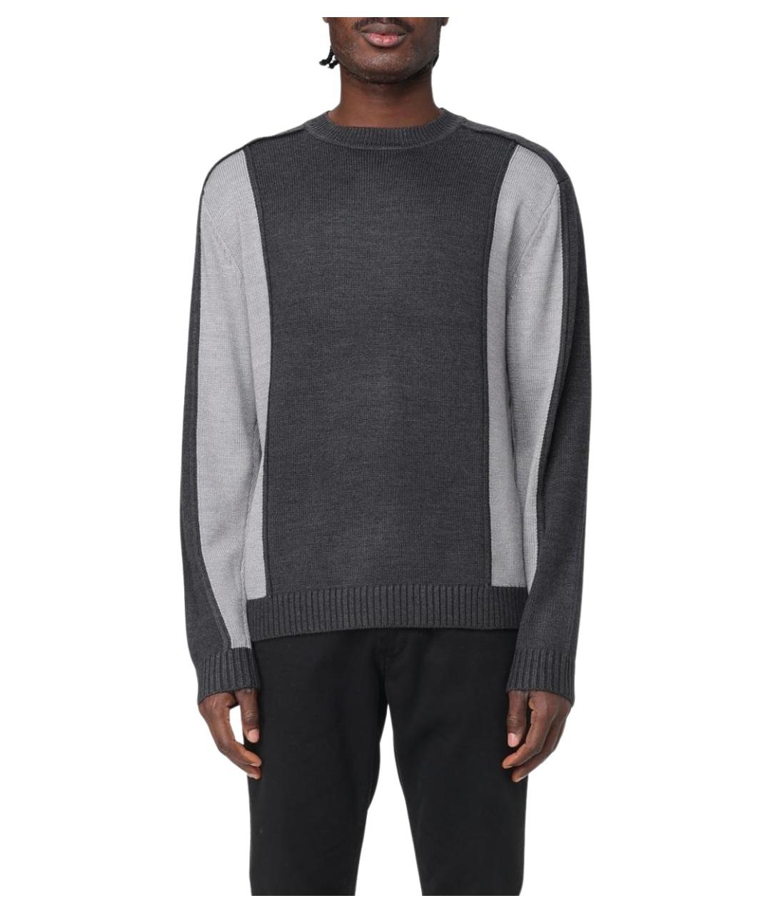 ARMANI EXCHANGE Серый шерстяной джемпер / свитер, фото 1