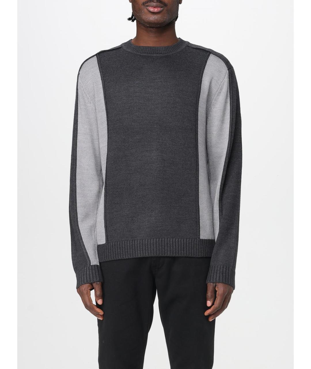 ARMANI EXCHANGE Серый шерстяной джемпер / свитер, фото 4