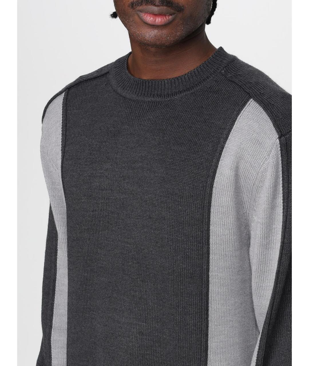 ARMANI EXCHANGE Серый шерстяной джемпер / свитер, фото 3