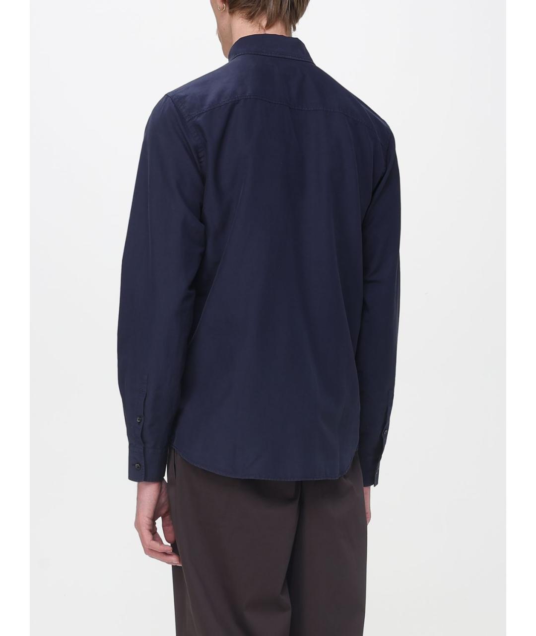 AGNONA Синяя хлопковая кэжуал рубашка, фото 3