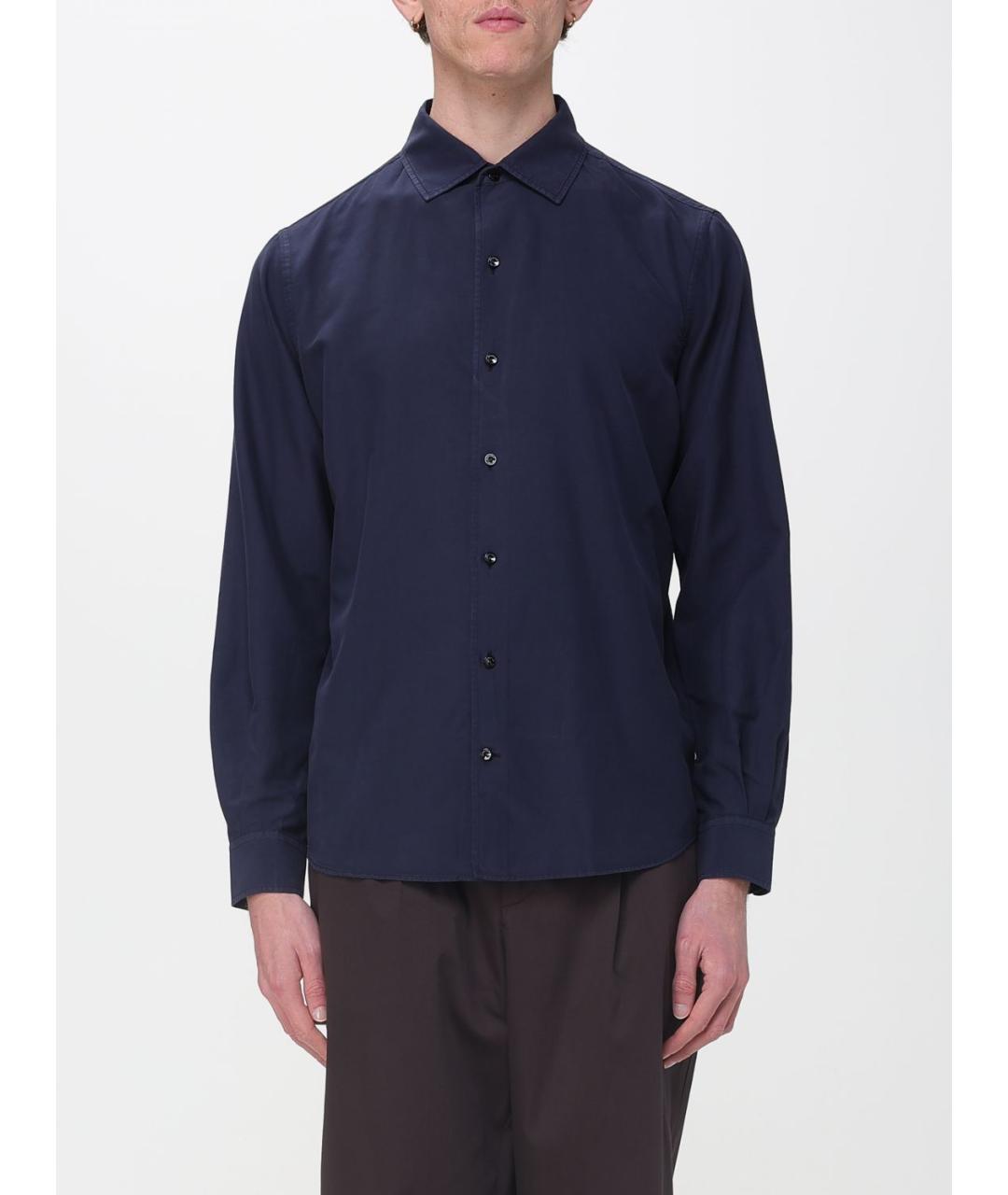 AGNONA Синяя хлопковая кэжуал рубашка, фото 6