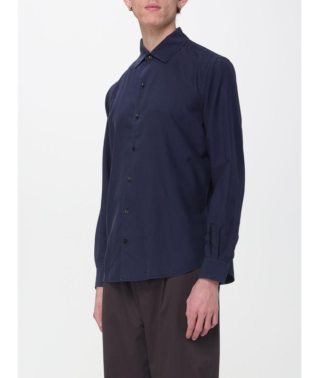 AGNONA Синяя хлопковая кэжуал рубашка, фото 4