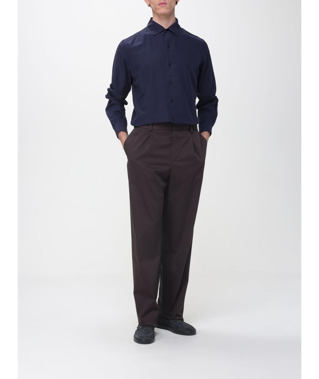 AGNONA Синяя хлопковая кэжуал рубашка, фото 2