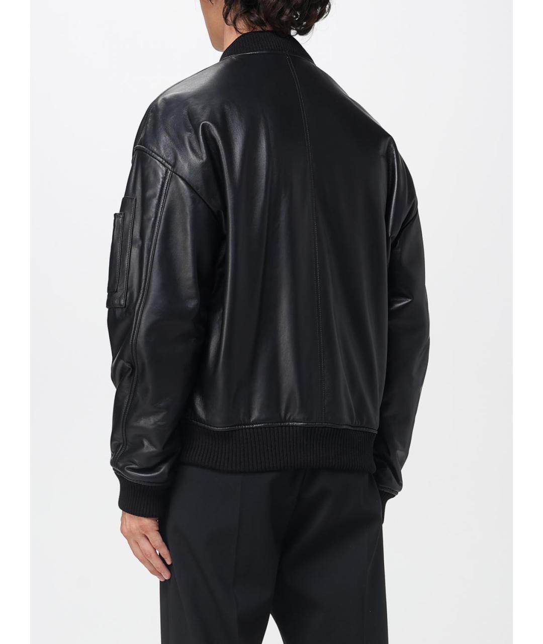 DSQUARED2 Черная кожаная куртка, фото 2