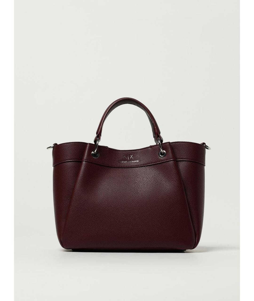 ARMANI EXCHANGE Бордовая сумка тоут из искусственной кожи, фото 4