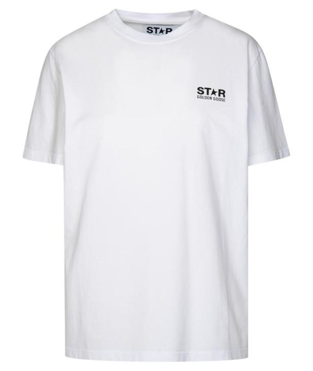 GOLDEN GOOSE DELUXE BRAND Белая хлопковая футболка, фото 1