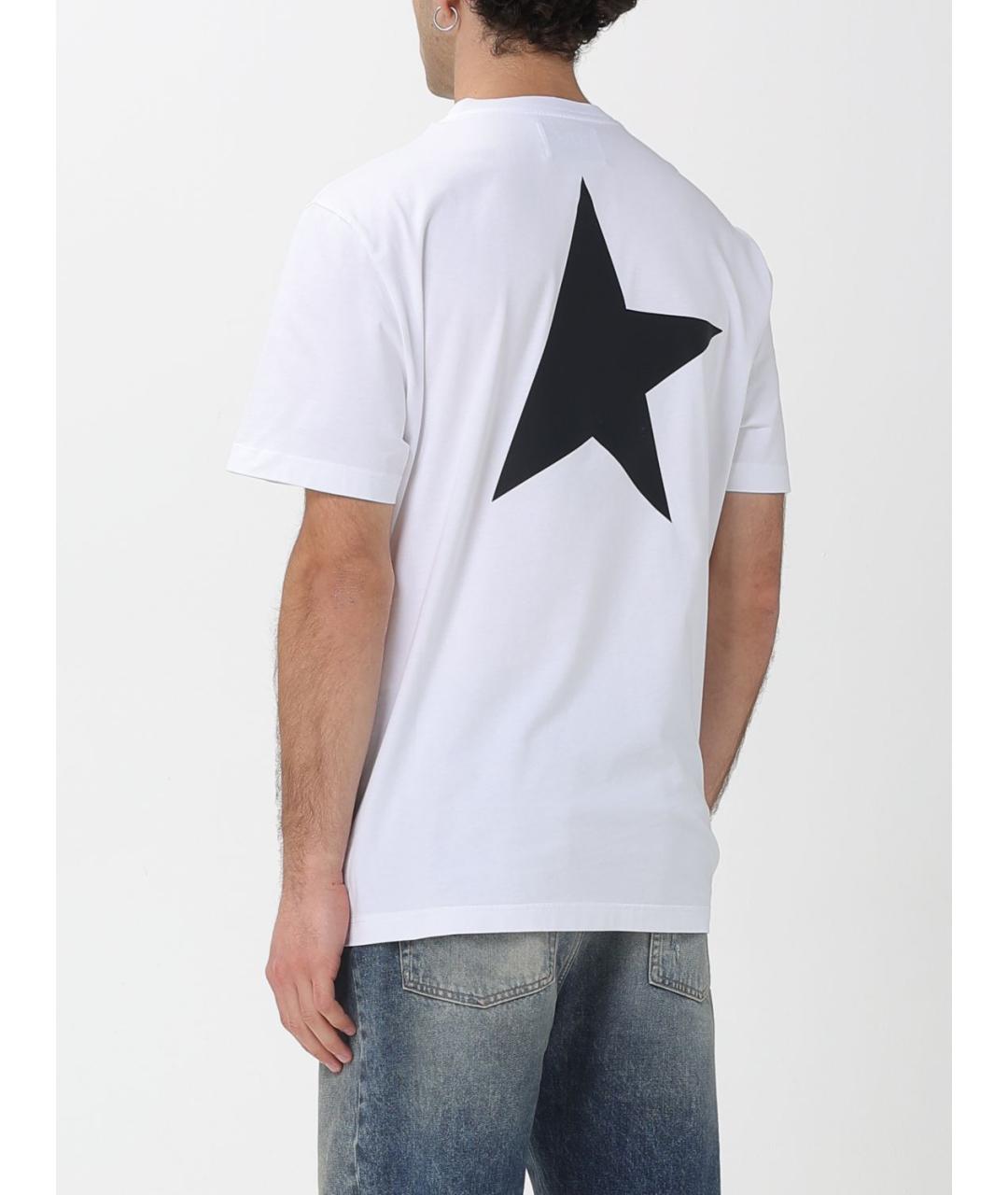 GOLDEN GOOSE DELUXE BRAND Белая хлопковая футболка, фото 3