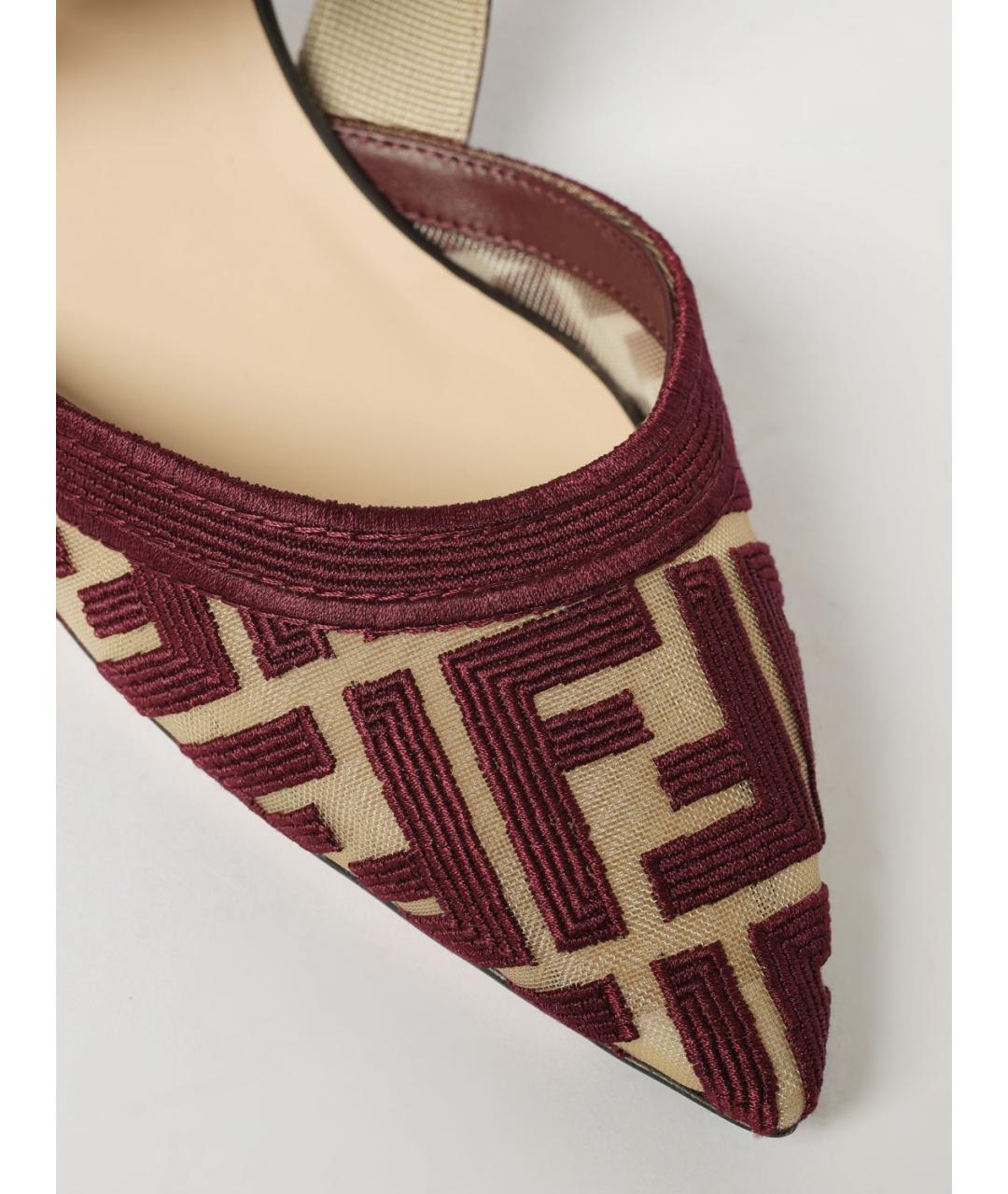 FENDI Красные туфли, фото 4