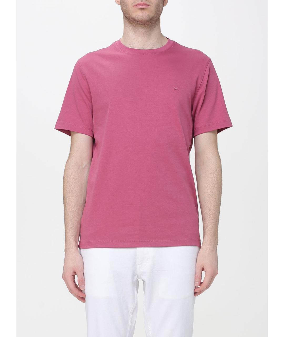 MICHAEL KORS Розовая хлопковая футболка, фото 4