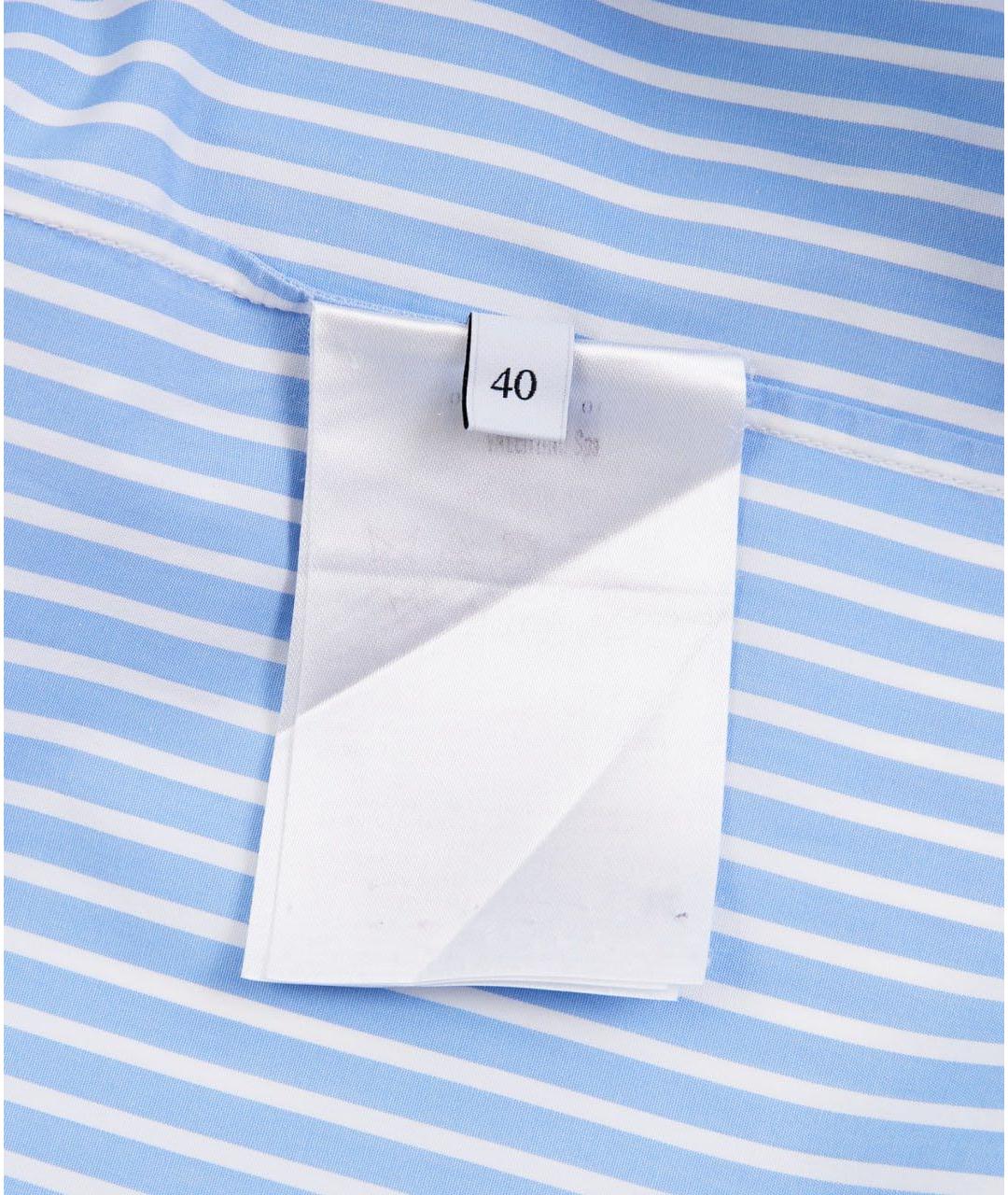 VALENTINO Голубая хлопковая рубашка, фото 4