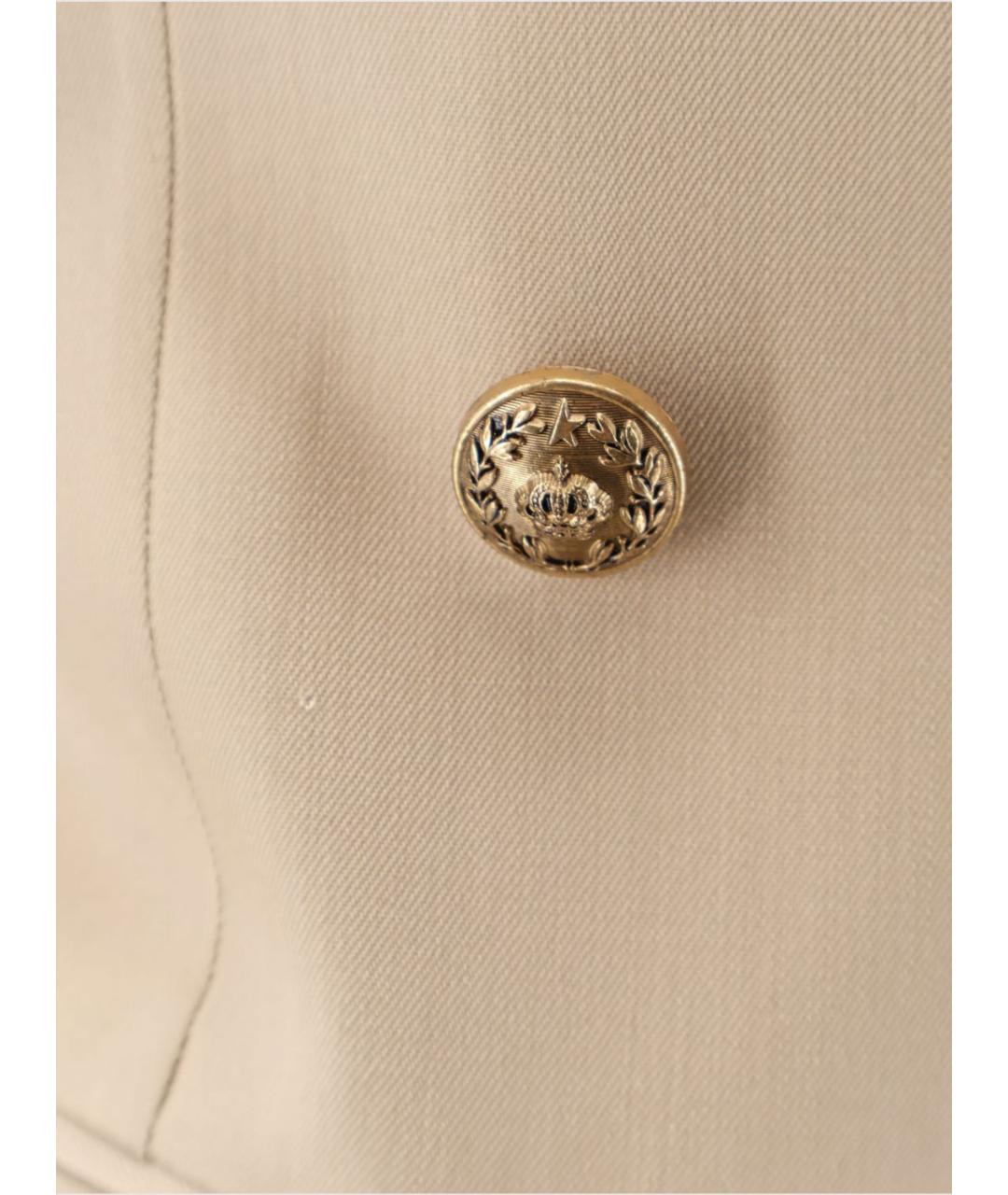 GOLDEN GOOSE DELUXE BRAND Бежевый шерстяной жакет/пиджак, фото 4