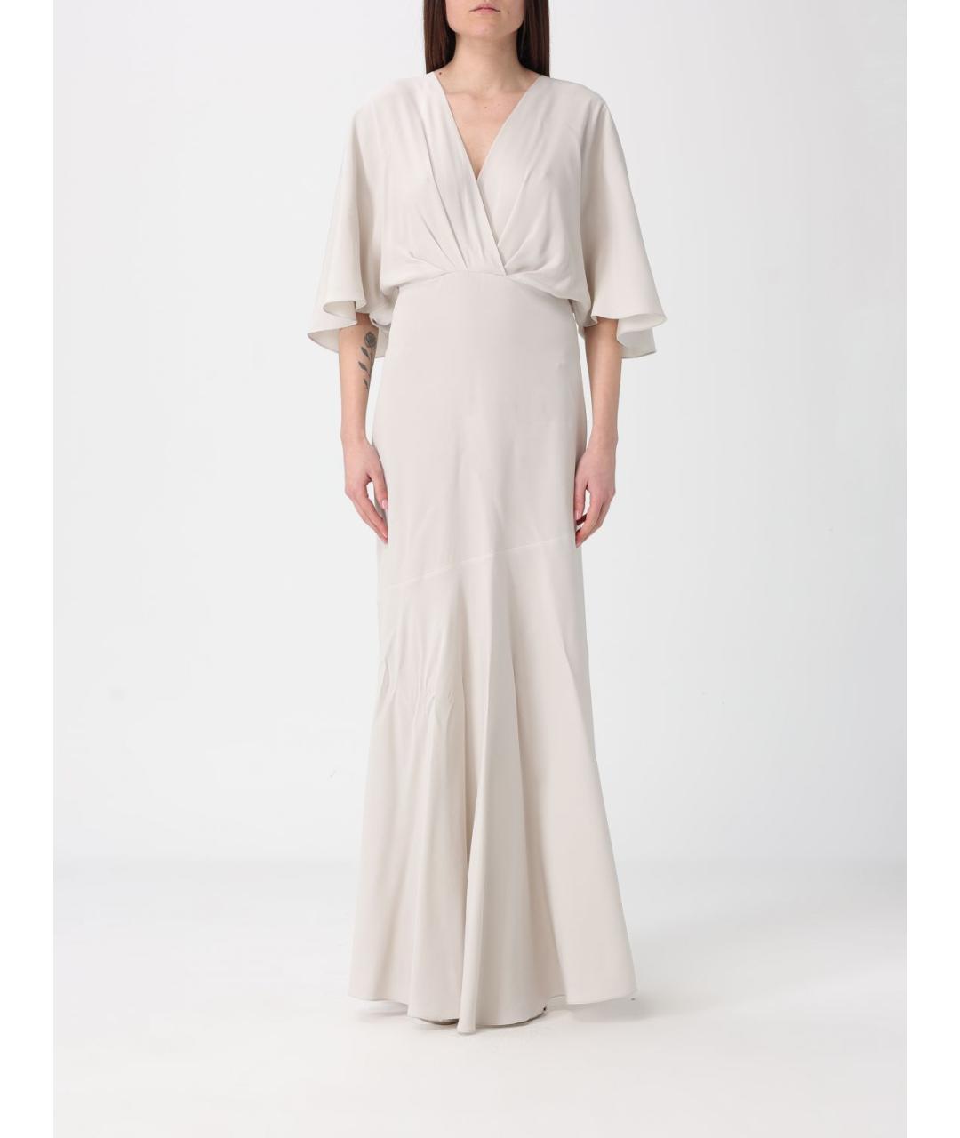 AGNONA Серое вискозное вечернее платье, фото 5