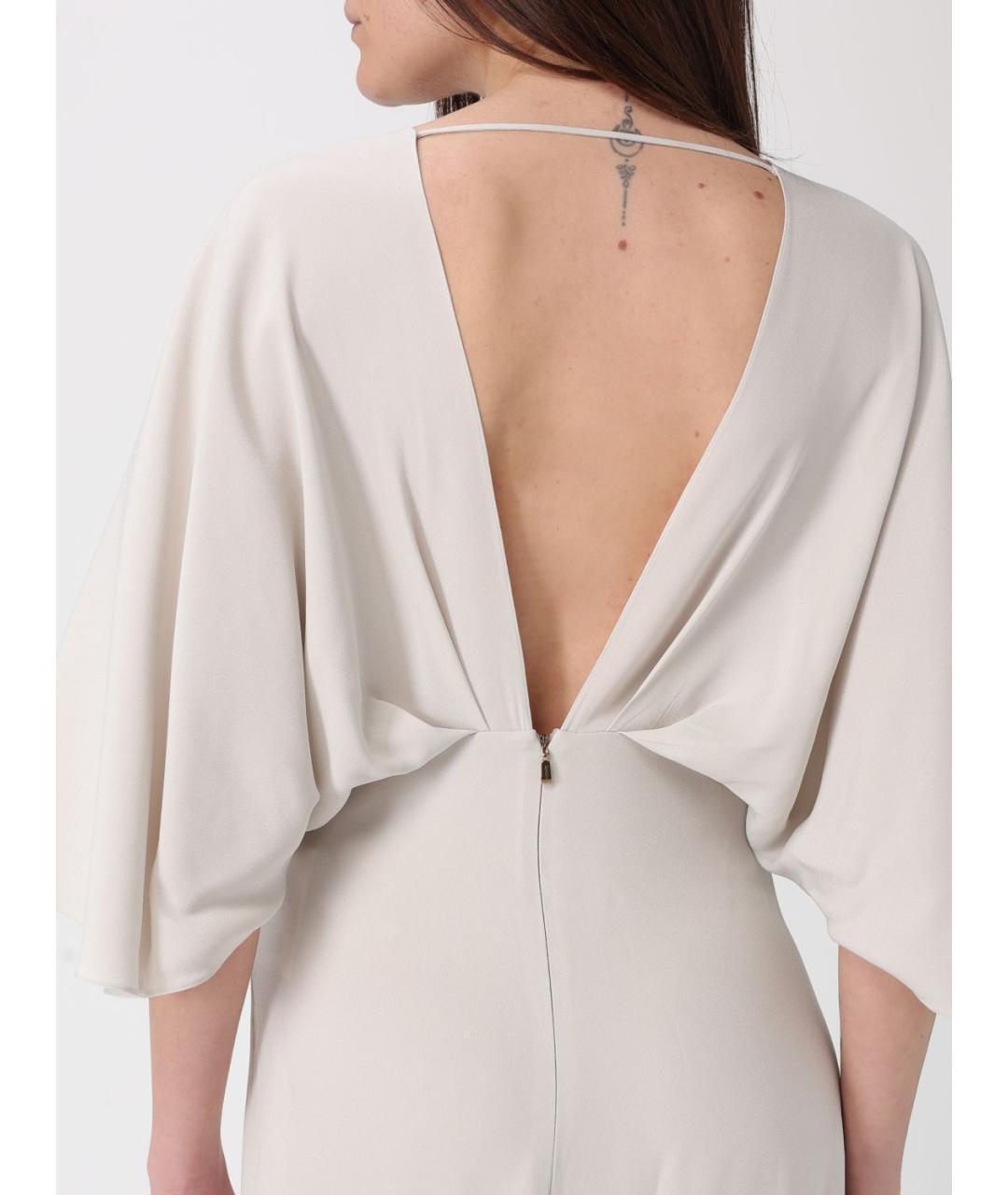 AGNONA Серое вискозное вечернее платье, фото 4